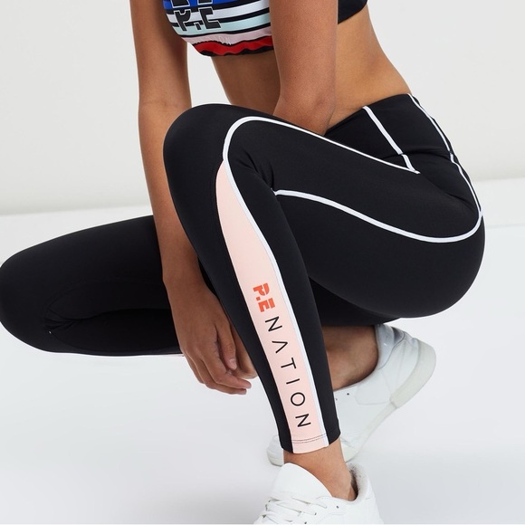 P.e Nation direct drive black colorblock leggings size X Large - Picture 6 of 7